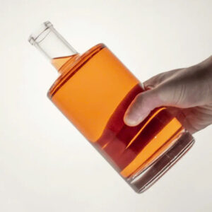 Chai thuỷ tinh đựng rượu dáng tròn đáy vát 500ml – (Kèm màng seal, nút hãm…)