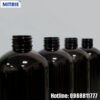Chai dầu gội sữa tắm nhựa PET màu đen dáng tròn bầu 250ml