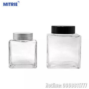 Chai nhựa PET dáng vuông thấp nắp vặn 150ml