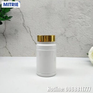Chai nhựa PET đựng dược phẩm màu trắng sứ 100ml