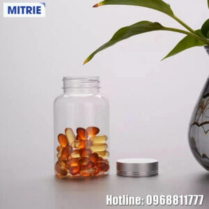Chai nhựa PET đựng dược phẩm trong suốt 150ml