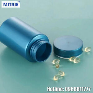 Chai nhựa PET đựng thuốc xi mạ màu xanh dương 100-180ml