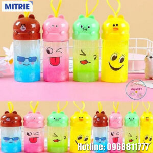 Chai nhựa PET hình trụ màu sắc trẻ em 250-500ml