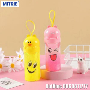 Chai nhựa PET hình trụ màu sắc trẻ em 250-500ml