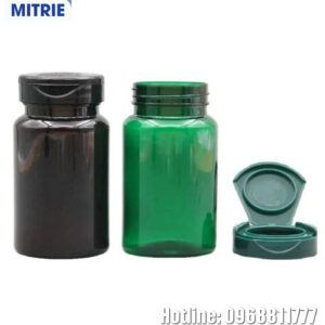 Chai nhựa PET màu đen, màu xanh 150ml