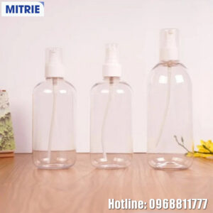 Chai nhựa PET trong suốt dáng trụ tròn 250ml