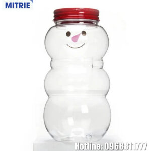 Chai nhựa PET trong suốt đựng thực phẩm dáng ngộ nghĩnh 400-800ml