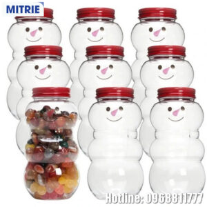 Chai nhựa PET trong suốt đựng thực phẩm dáng ngộ nghĩnh 400-800ml