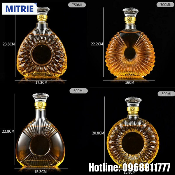 Chai XO đựng rượu cao cấp 500-700-750ml