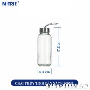 Chai Thủy Tinh Nắp Dây Xách 300ml