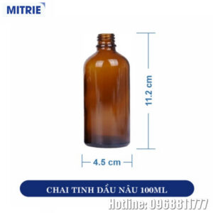 Chai Tinh Dầu Nâu 100ml
