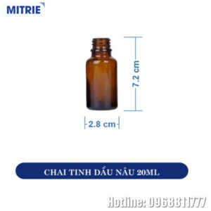 Chai Tinh Dầu Nâu 20ml