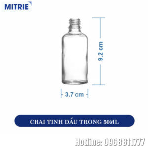 Chai Tinh Dầu Trong Suốt 50ml