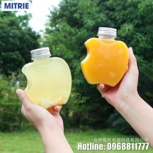 Chai nhựa PET hình trái táo 330ml