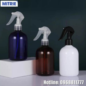 Chai nhựa PET vai tròn nắp phun sương 330ml