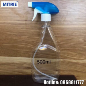 Chai nhựa đựng nước xịt kính vòi phun tia