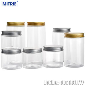 Hũ Nhựa PET Nắp Nhôm Hình Trụ 1000ml