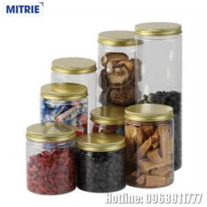 Hũ Nhựa PET Nắp Nhôm Hình Trụ 1200ml