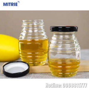 Hũ Thủy Tinh Trong Suốt Dáng Ong 100ml
