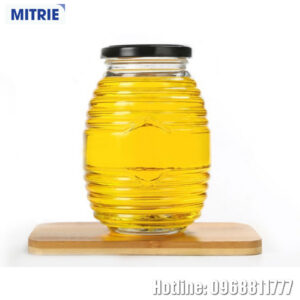 Hũ Thủy Tinh Trong Suốt Dáng Ong 750ml