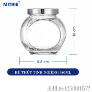 Hũ Thủy Tinh Nghiêng 380ml-2