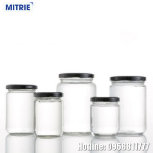 Hũ Thủy Tinh Trong Suốt Dáng Trụ Tròn 500ml