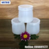 Hũ đựng sữa chua màu trắng mờ