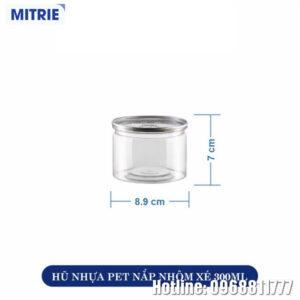 Hũ nhựa PET nắp nhôm xé 300ml