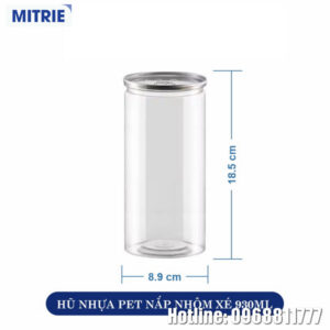 Hũ nhựa PET nắp nhôm xé 930ml