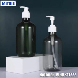 Chai nhựa PET đựng dầu gội 500ml nắp nhựa