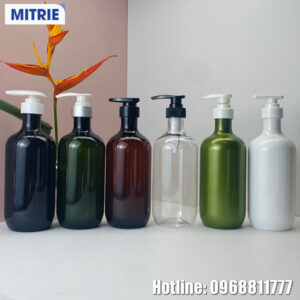 chai dầu gội nhựa PET vai bầu 800ml