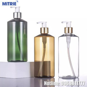 Chai nhựa PET nắp bơm 500ml
