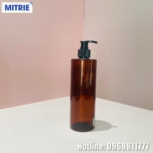 chai nhựa PET dáng trụ 500ml vòi nhấn