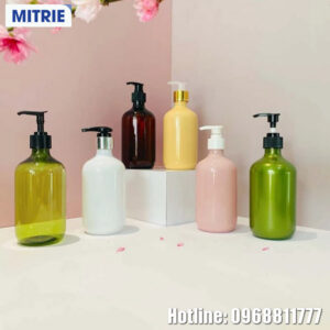chai nhựa PET mỹ phẩm dầu gội sữa tắm 500ml-6