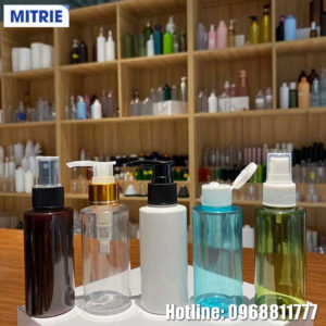 chai nhựa PET vai vuông đựng mỹ phẩm