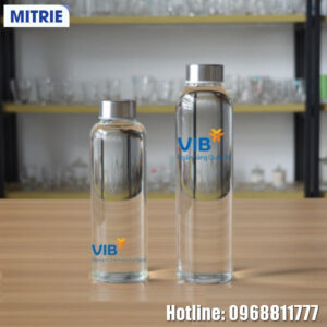 Chai thủy tinh đựng nước ép in logo thương hiệu