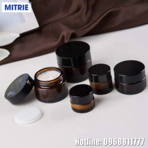 Hũ nâu đựng mỹ phẩm sang trọng