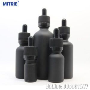 Chai tinh dầu đen mờ