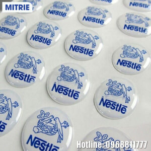 Tem nhãn decal logo nổi