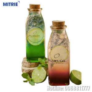 Chai trà thủy tinh dáng vuông 350ml