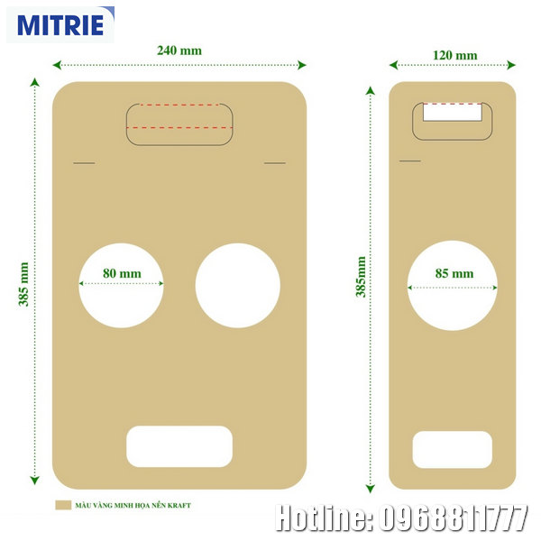 Quai xách ly bằng giấy kraft 